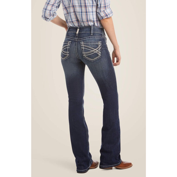 Ariat Denim - Ariat R.E.A.L. Mid Rise Stretch Entwined Boot Cut Jeans Blue Denim Women's 30
